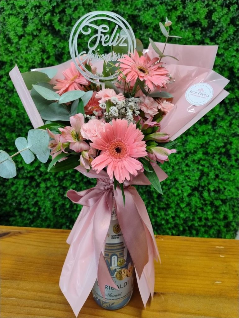 Buquê com espumante